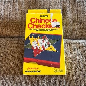 Pressman 1988 vintage games to go travel Chinese checkers
